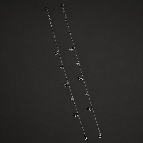 Midnight Flutter Charm Anklet