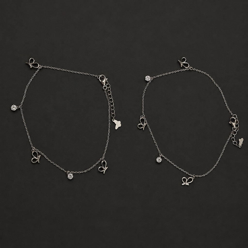 Midnight Flutter Charm Anklet