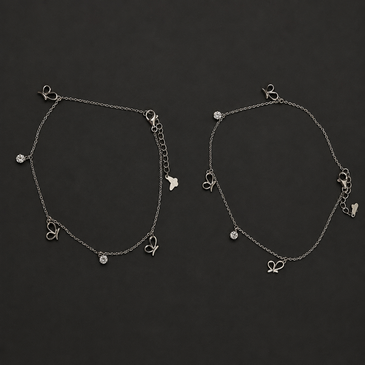 Midnight Flutter Charm Anklet