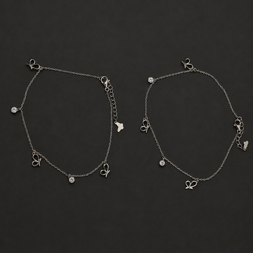 Midnight Flutter Charm Anklet