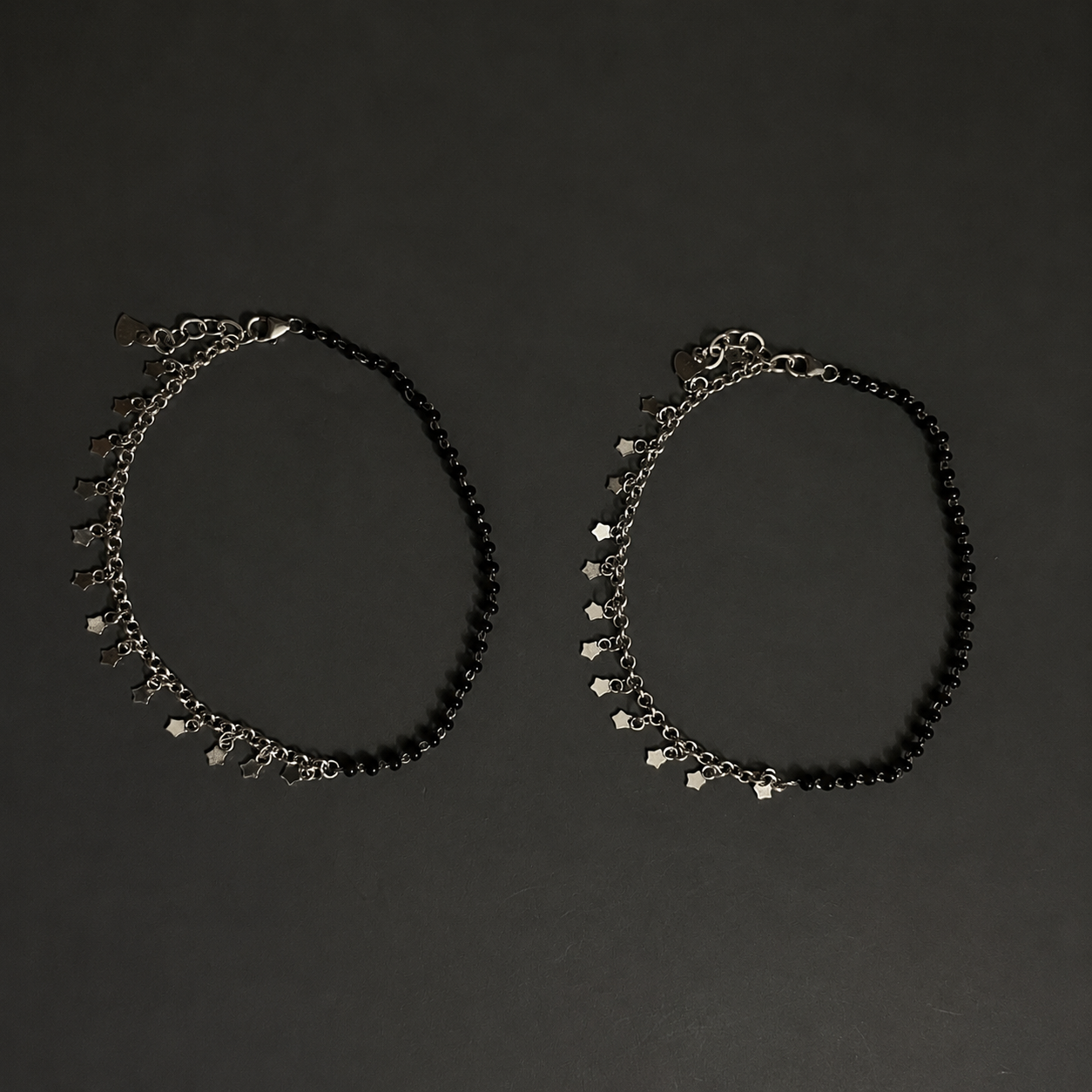 Noir Star Charm Anklet