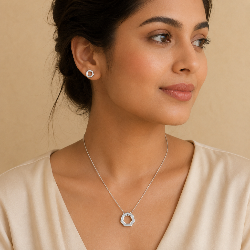 Lustre Hexa Necklace Set