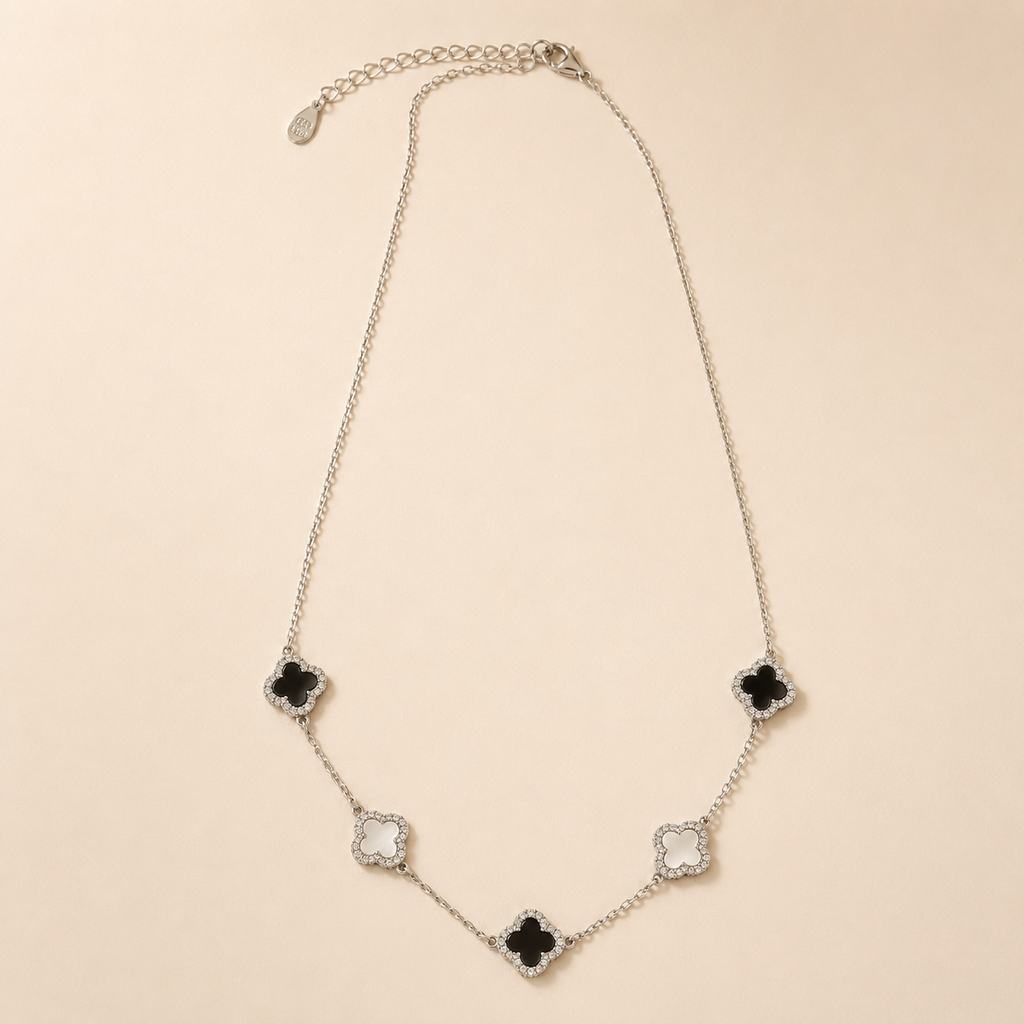 Midnight Clover Necklace