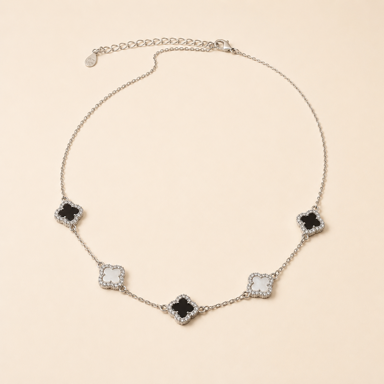 Midnight Clover Necklace