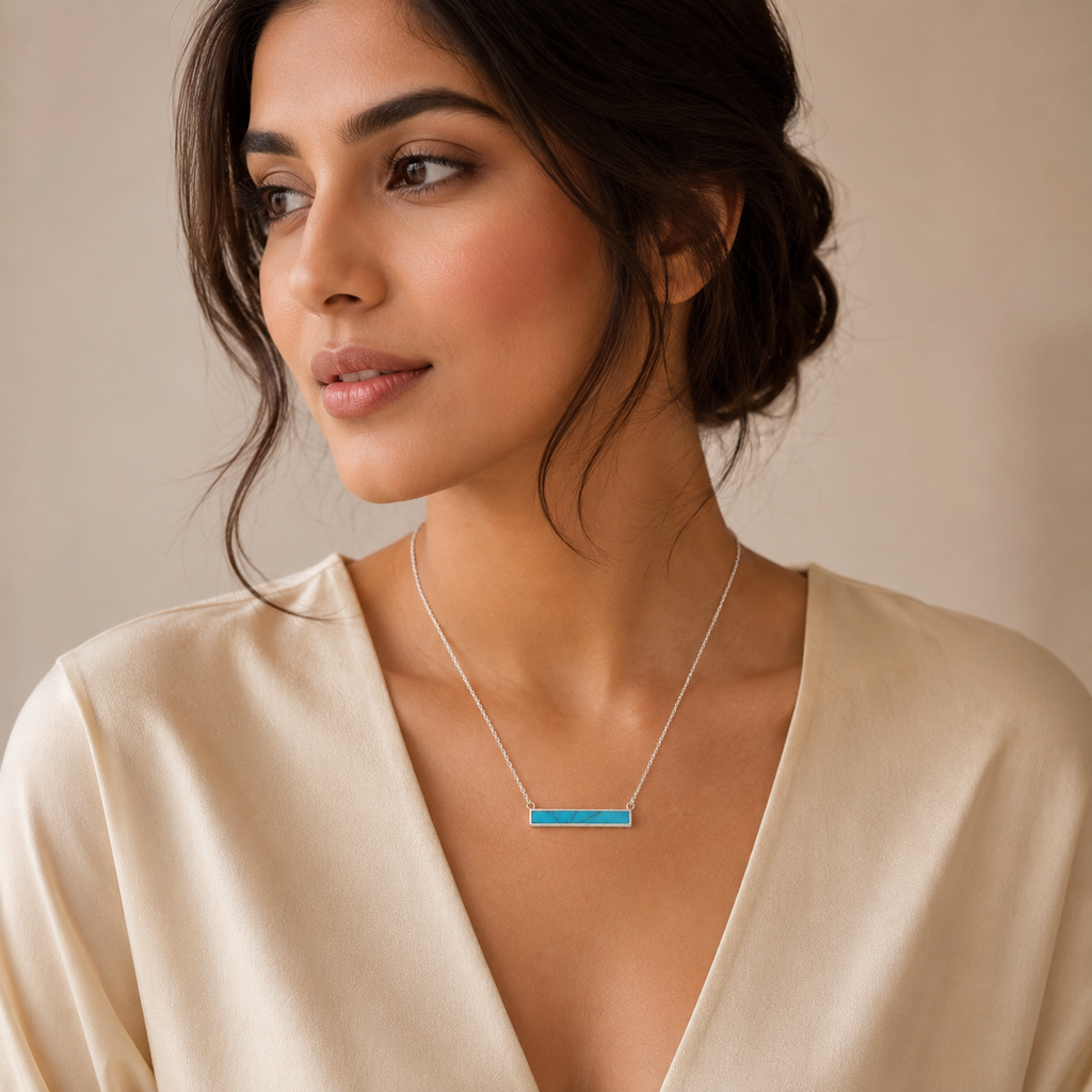 Azure Line Necklace
