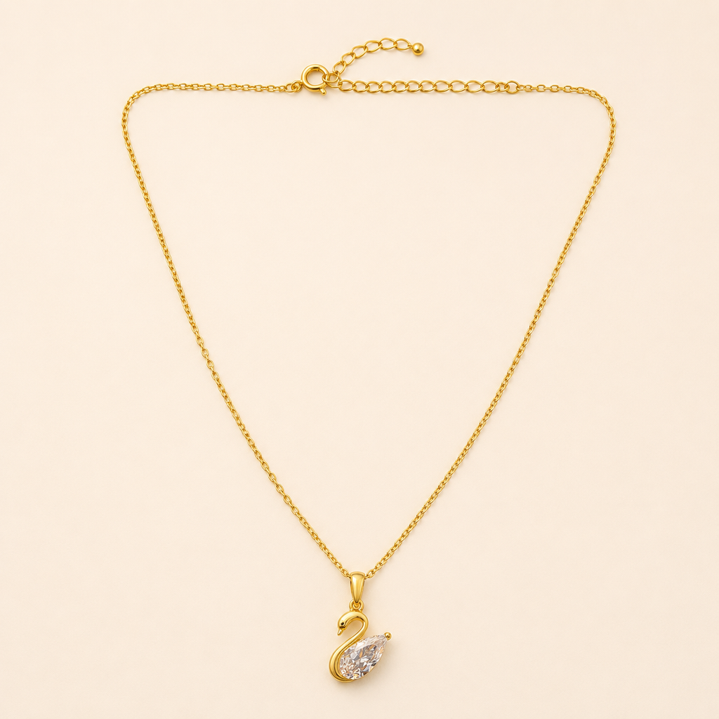 mahArha Crystal Swan Necklace