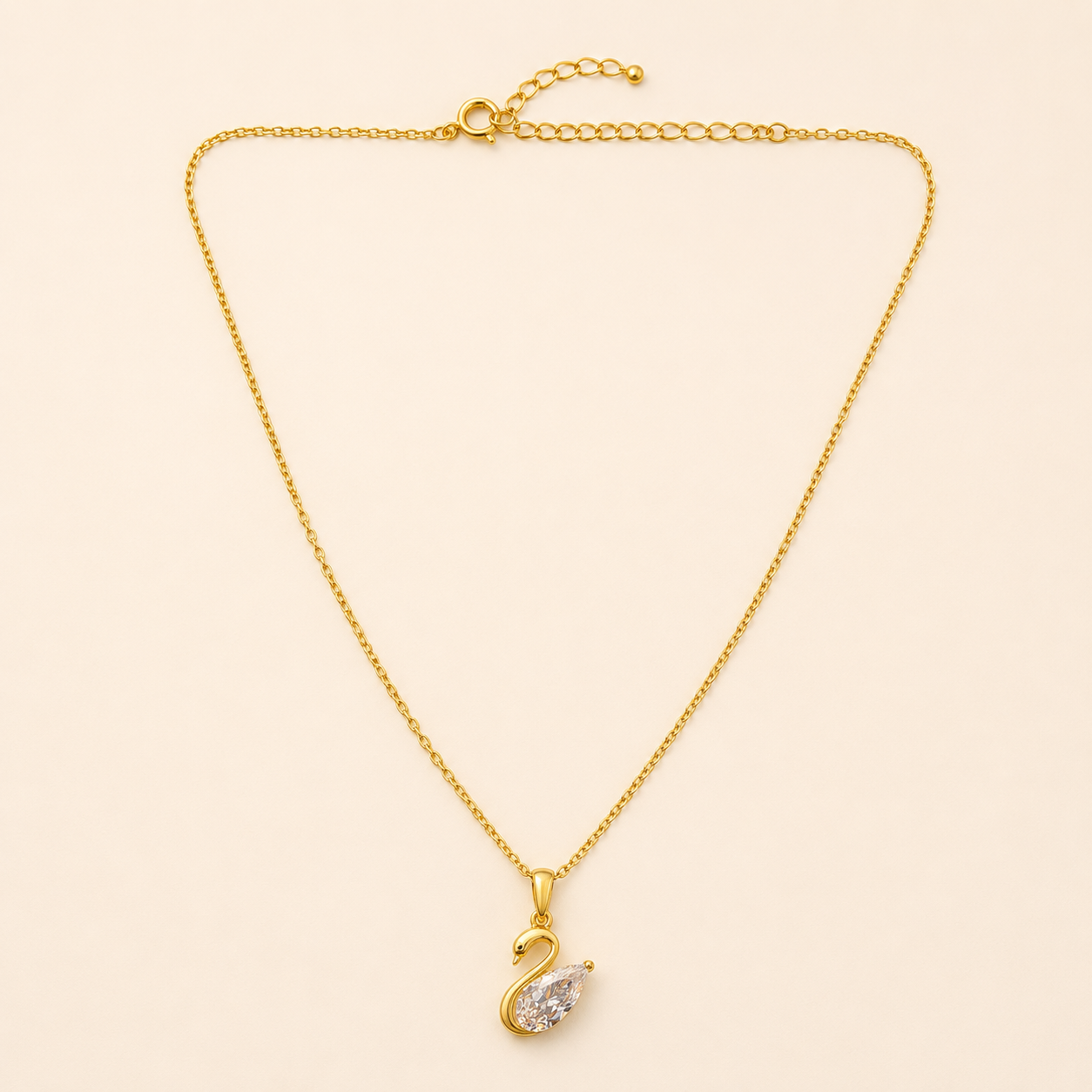 mahArha Crystal Swan Necklace