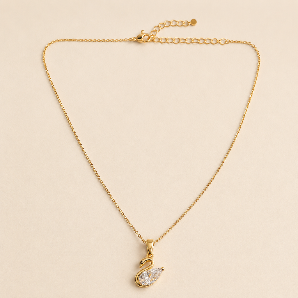 Crystal Swan Necklace