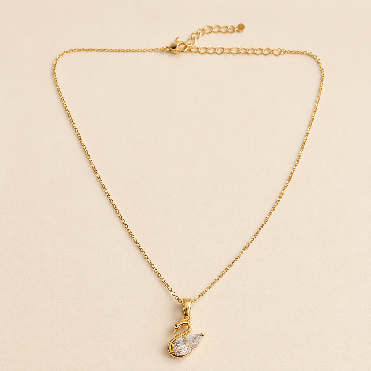 Crystal Swan Necklace