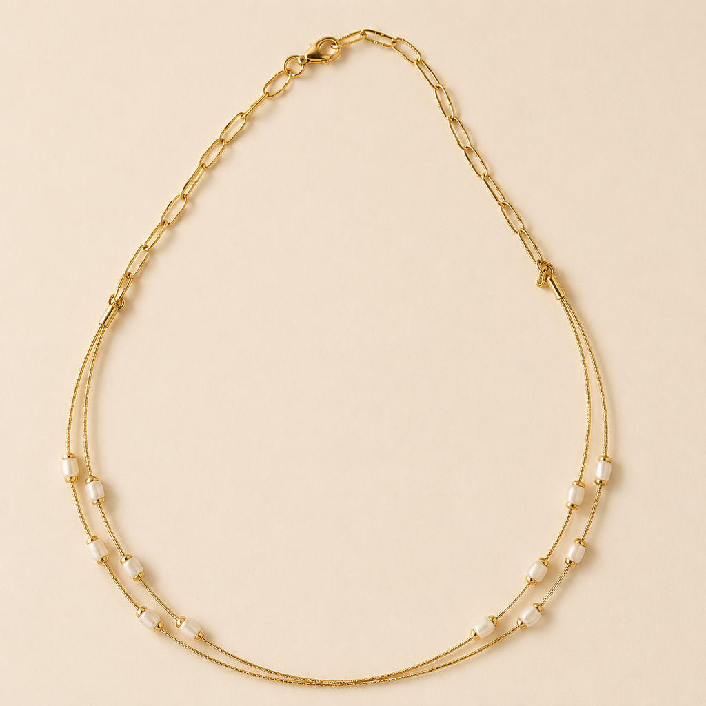 mahArha Pearl Cascade Bloosom Necklace