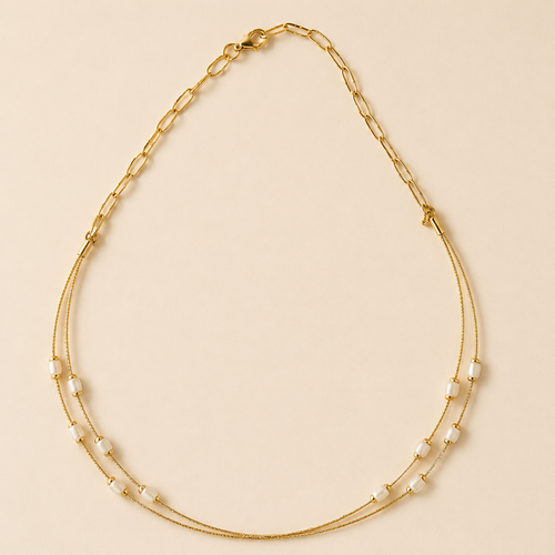 Pearl Cascade Bloosom Necklace