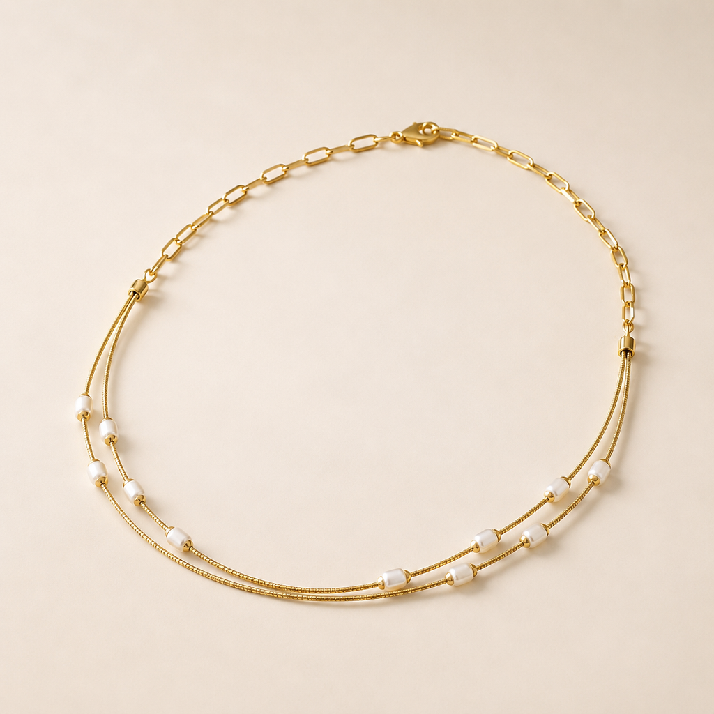 Pearl Cascade Bloosom Necklace