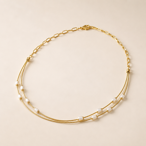 Pearl Cascade Bloosom Necklace
