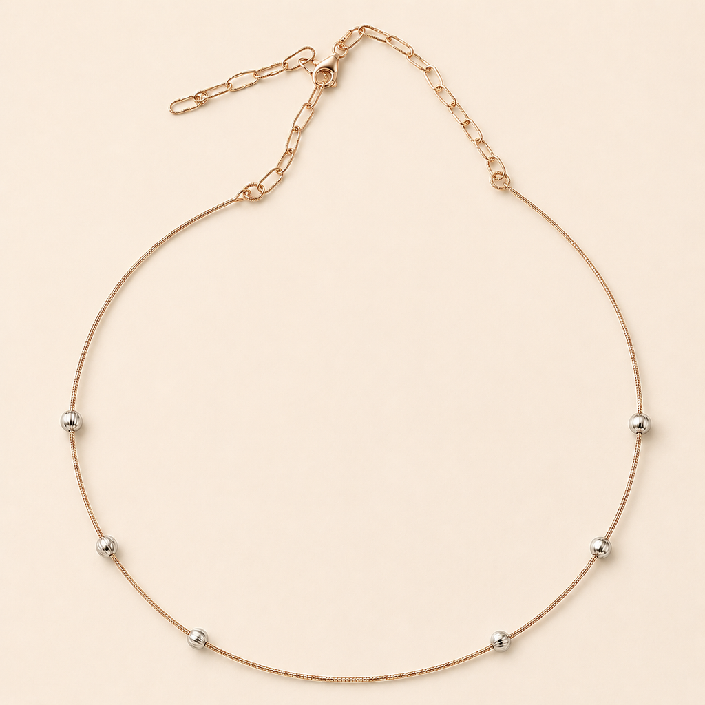 Rosé Orbit Bloosom Necklace