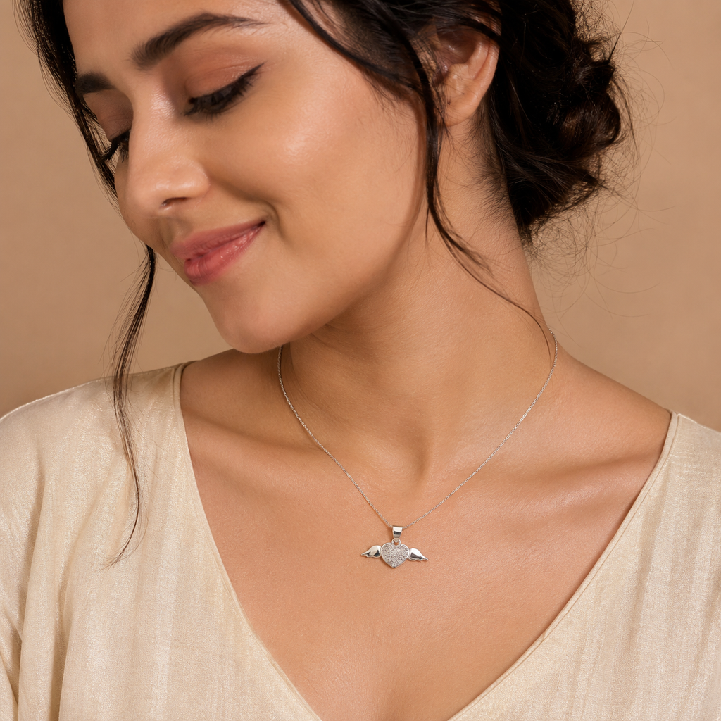Winged Heart Glow Pendant
