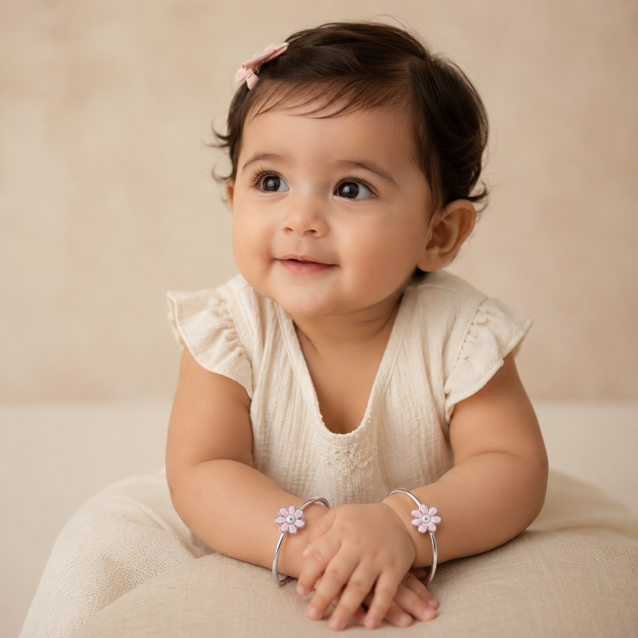 Silver Petal Pop Baby Kada