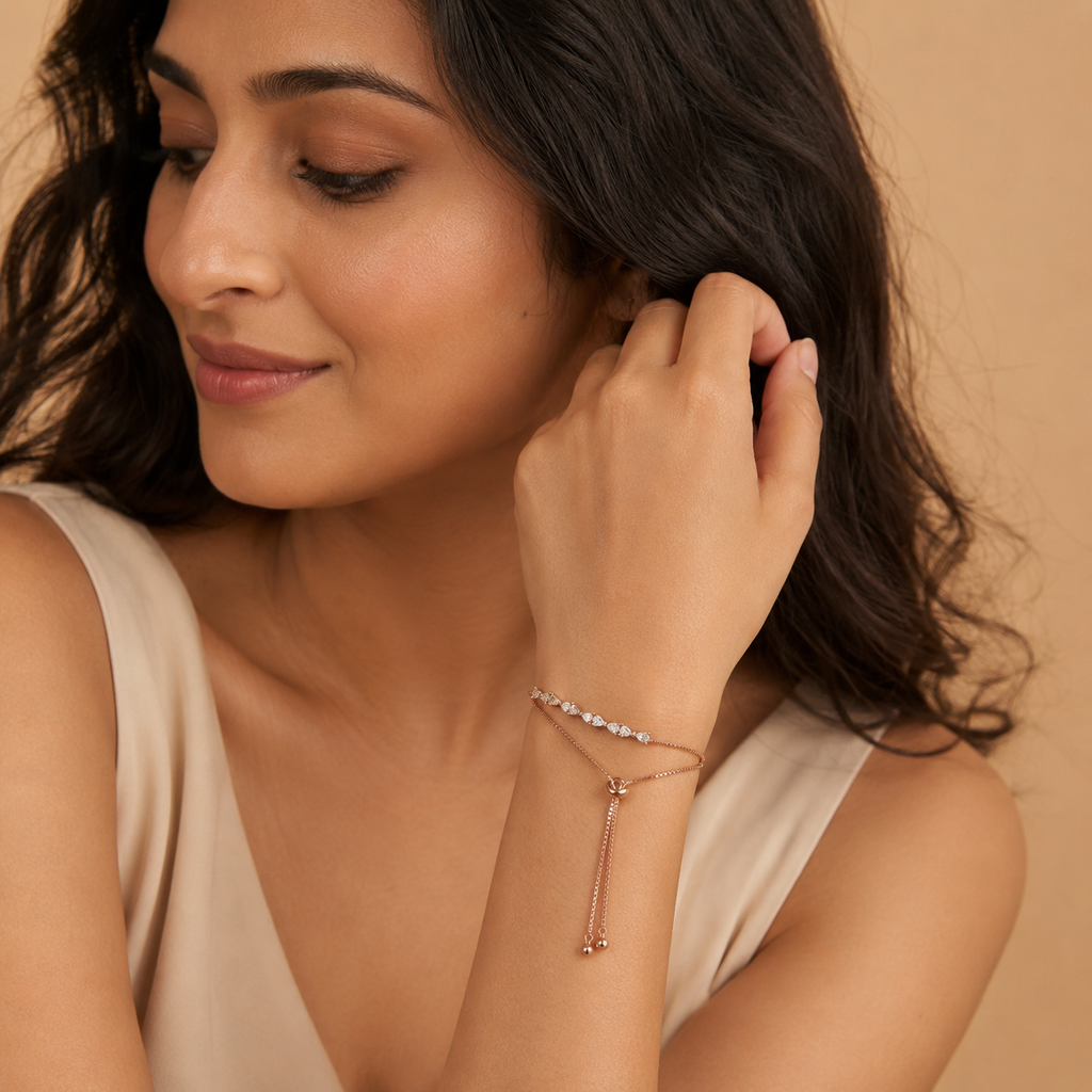 Rosé Heartline Bracelet