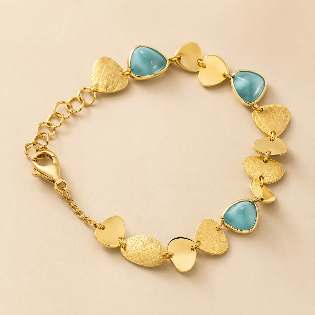 Aqua Heartline Bracelet