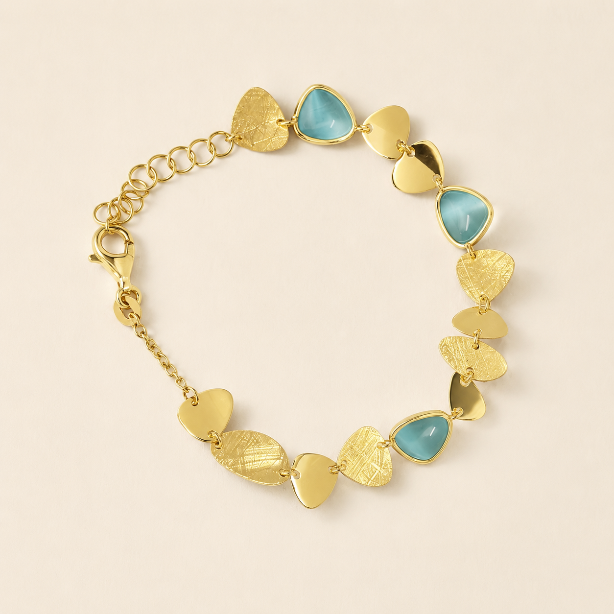 Aqua Heartline Bracelet