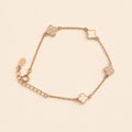 mahArha Rosé Clover Charm Bracelet