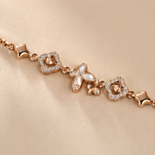Rosé Bloom Flutter Bracelet