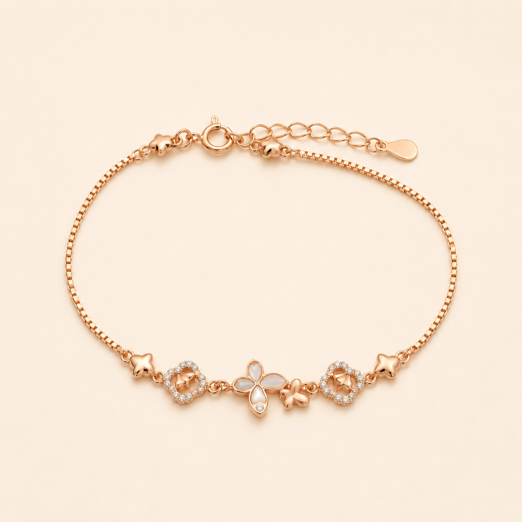 Rosé Bloom Flutter Bracelet