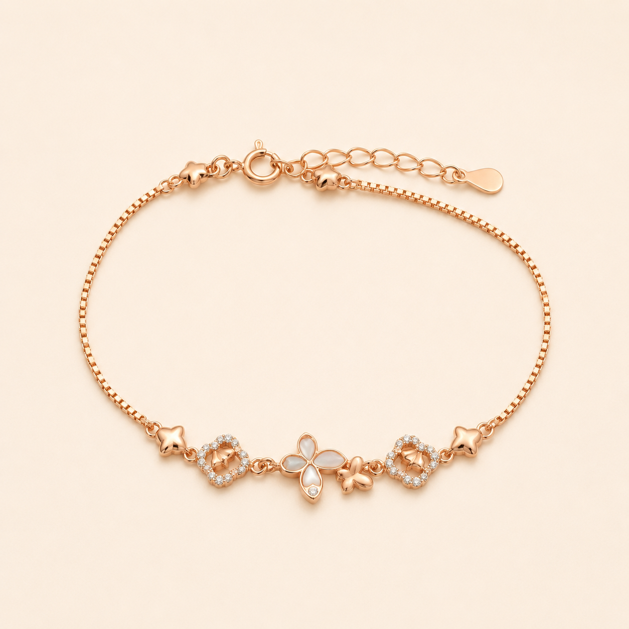 Rosé Bloom Flutter Bracelet