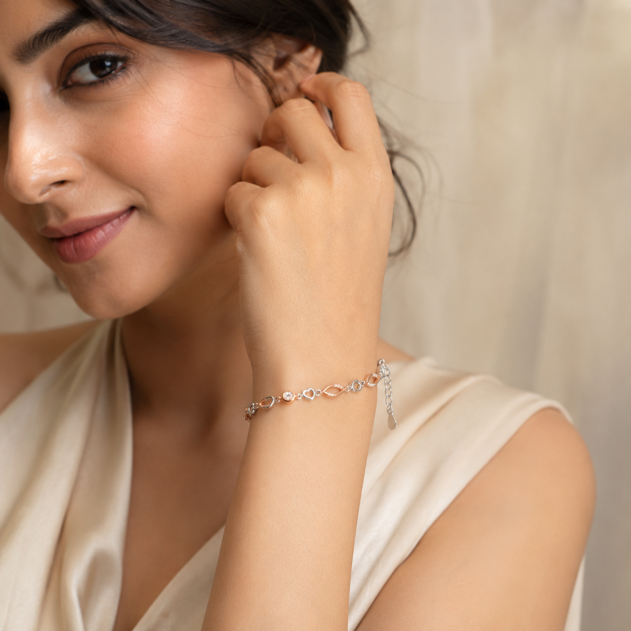 Rosé Heartvine Bracelet