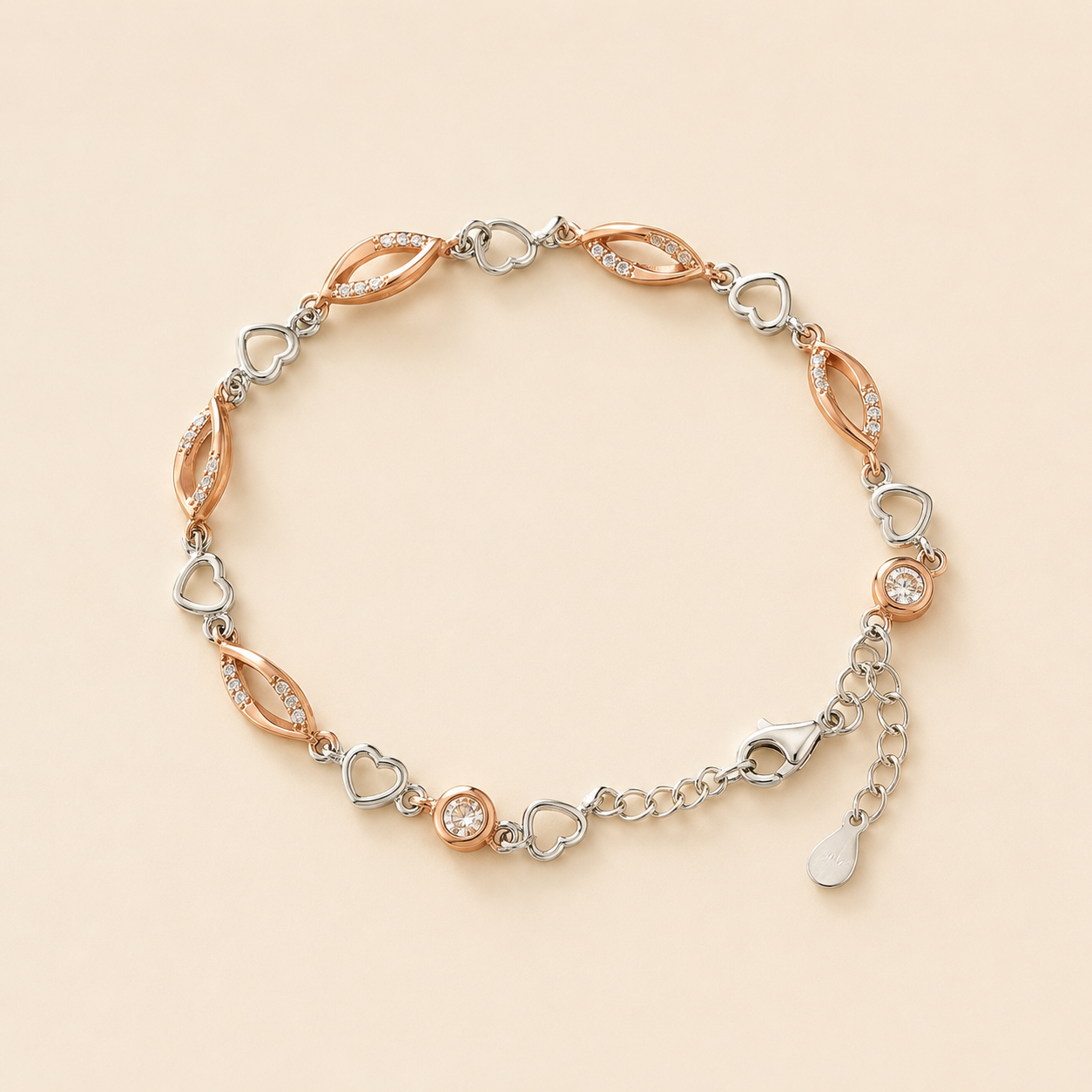 Rosé Heartvine Bracelet