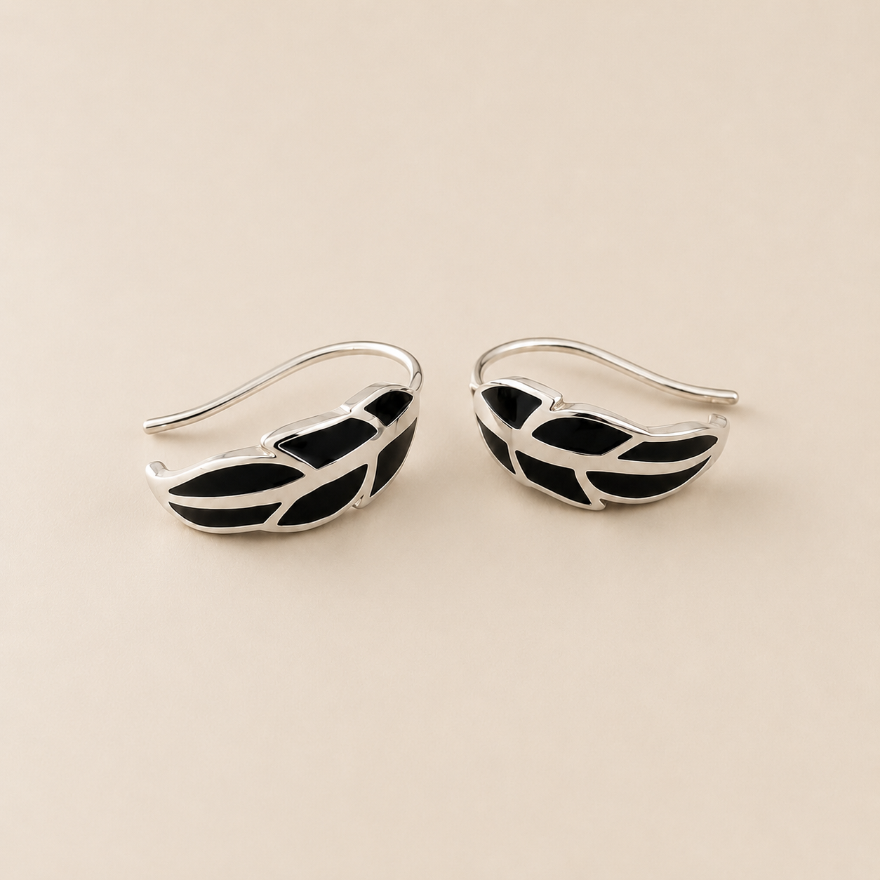 Midnight Leaf Earring