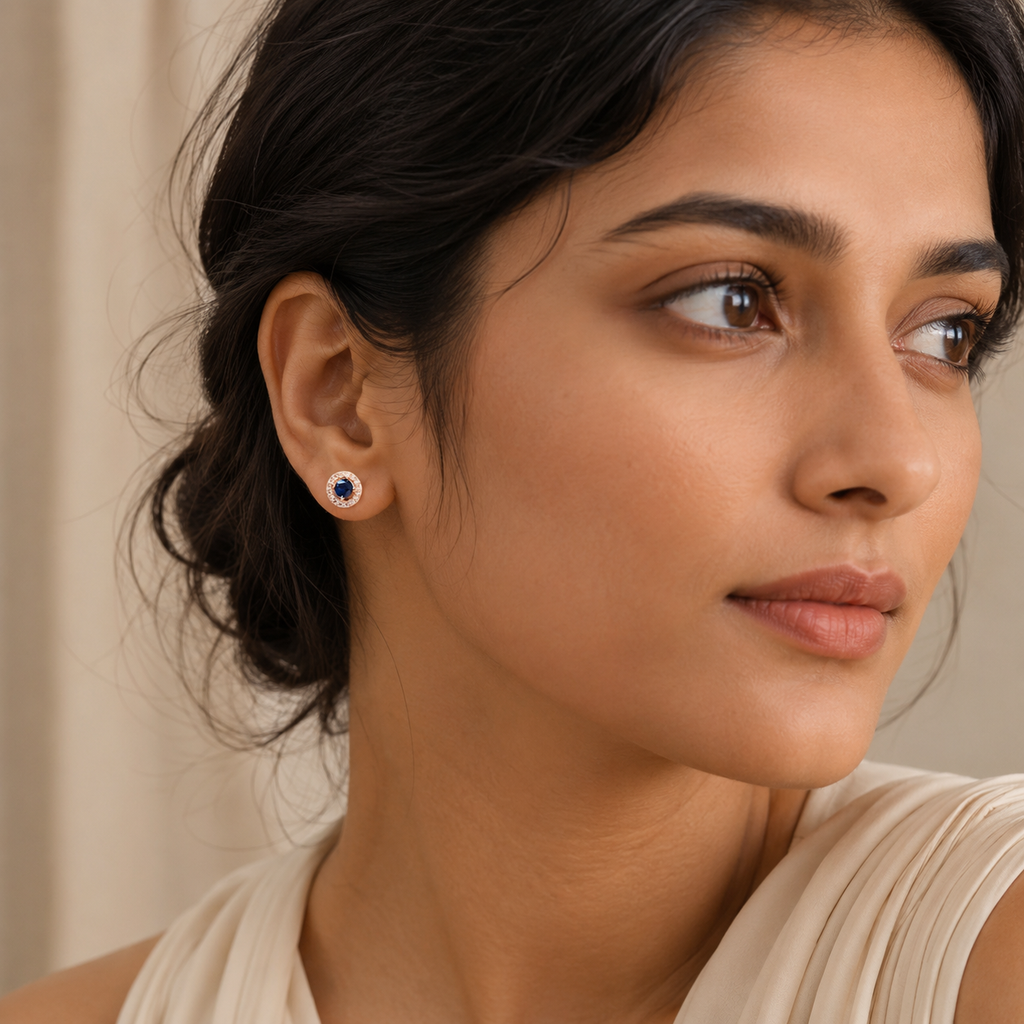 Midnight Aura Stud Earring