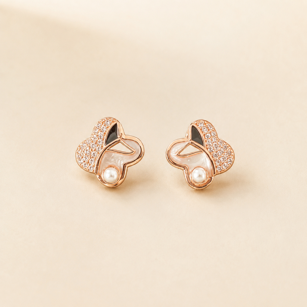 Rosé Pearl Flutter Earring