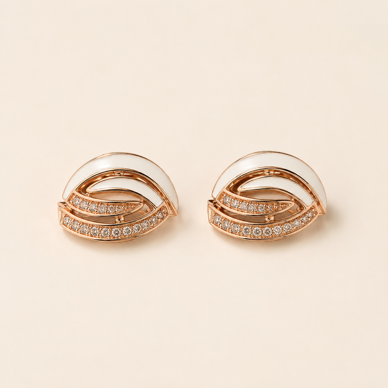 mahArha Rosé Ivory Leaf Earring