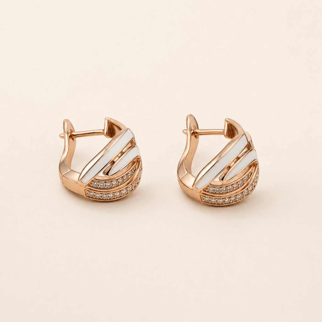 Rosé Ivory Leaf Earring