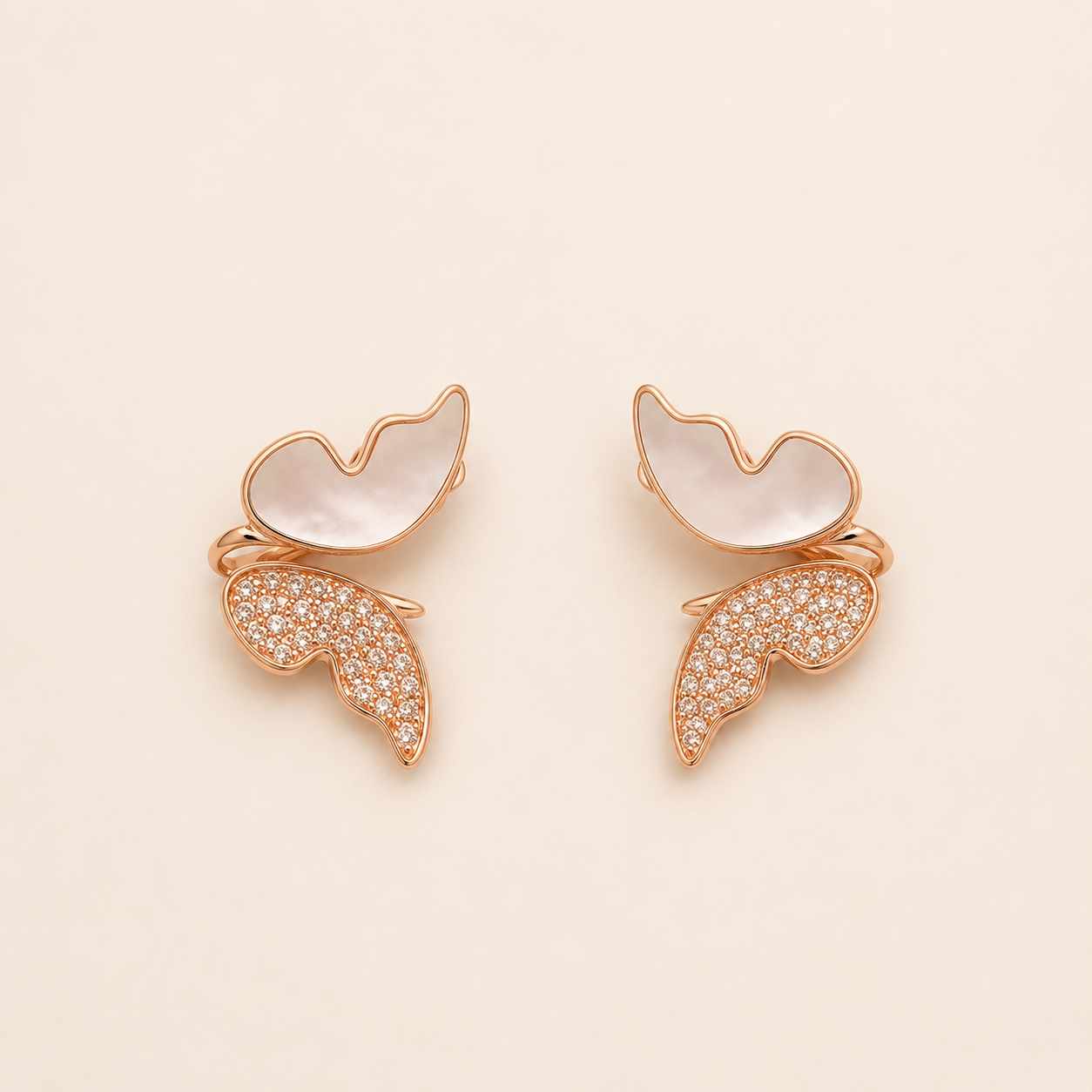 mahArha Rosé Butterfly Glow Earring