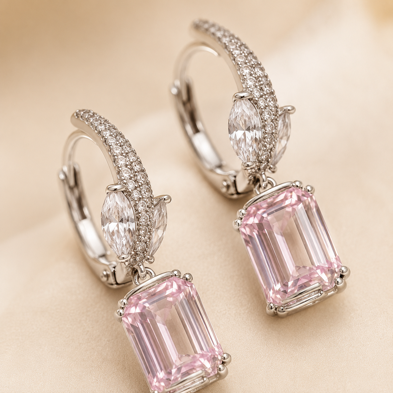 Blush Radiance Drop Earring