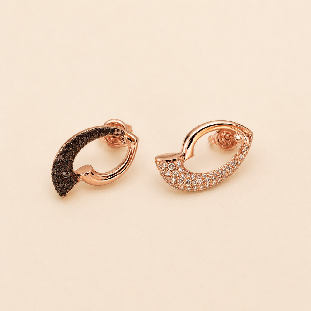 mahArha Rosé Leaf Gleam Earring