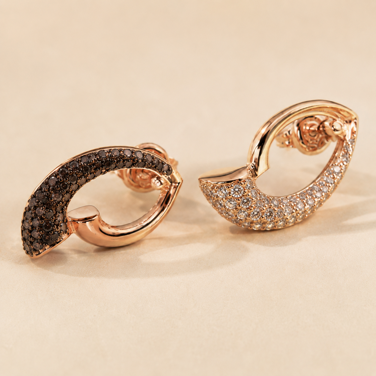 Rosé Leaf Gleam Earring