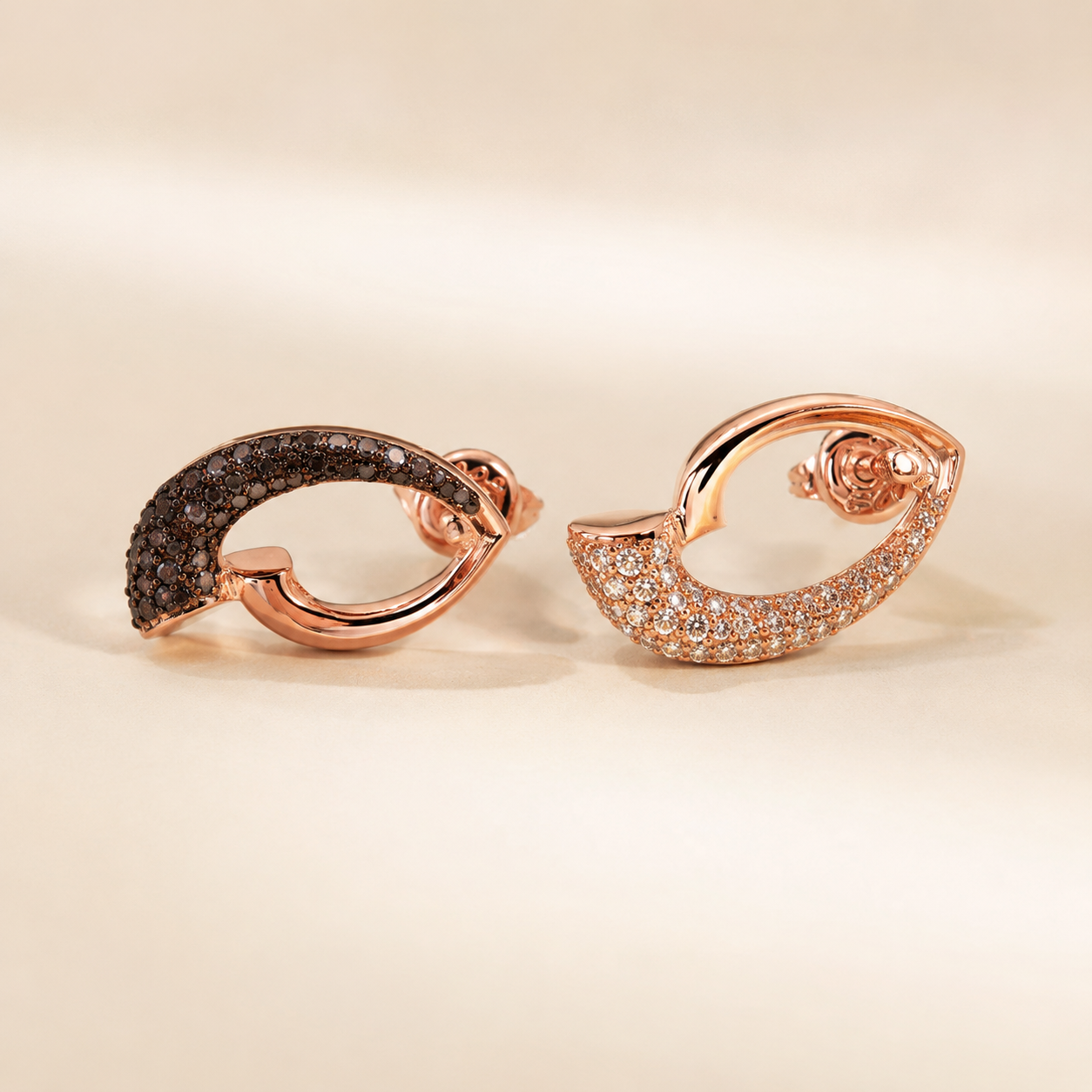 Rosé Leaf Gleam Earring