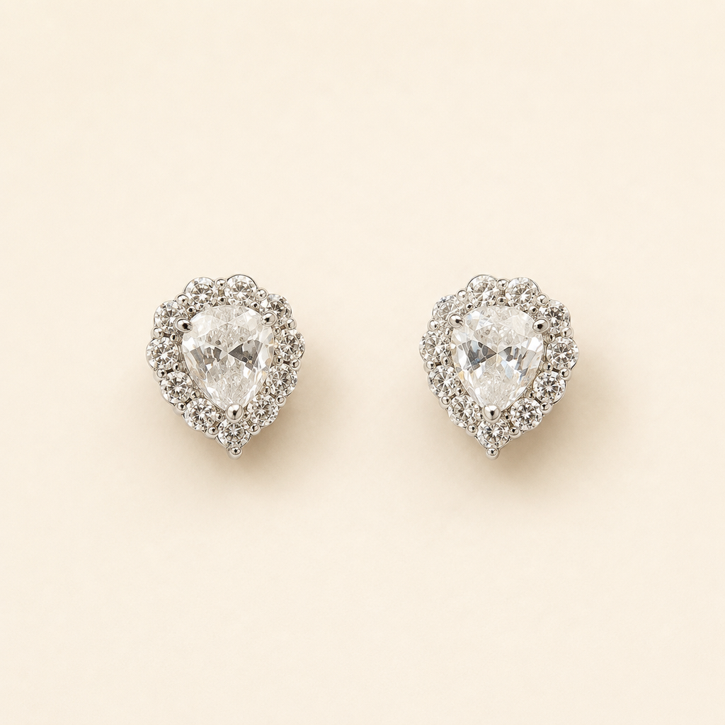 mahArha Dewdrop Halo Spark Stud Earring