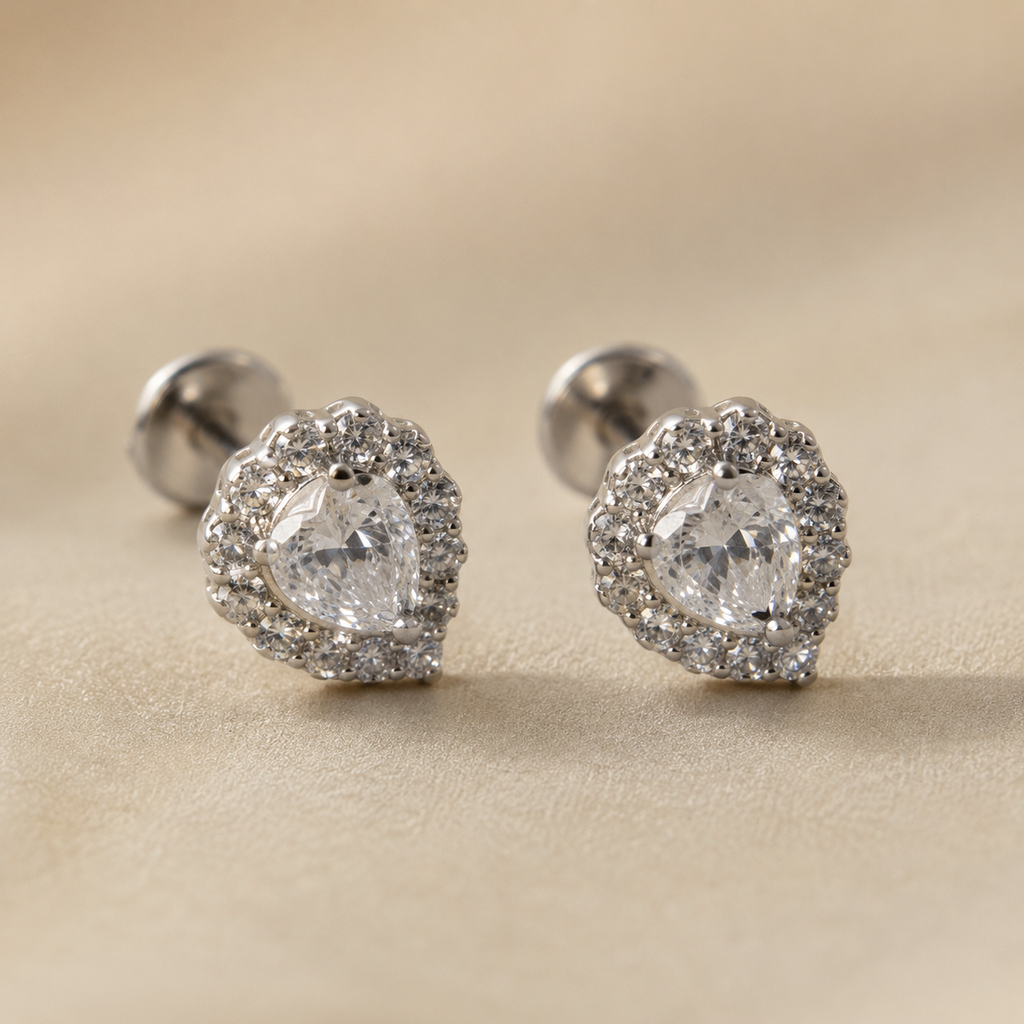Dewdrop Halo Spark Stud Earring