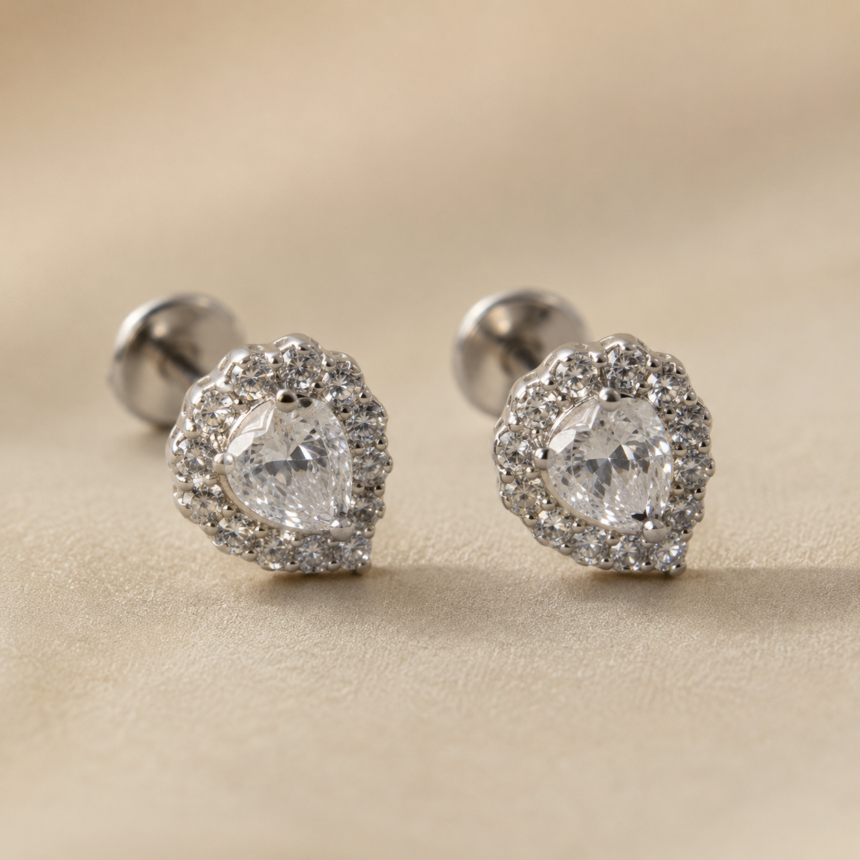 Dewdrop Halo Spark Stud Earring