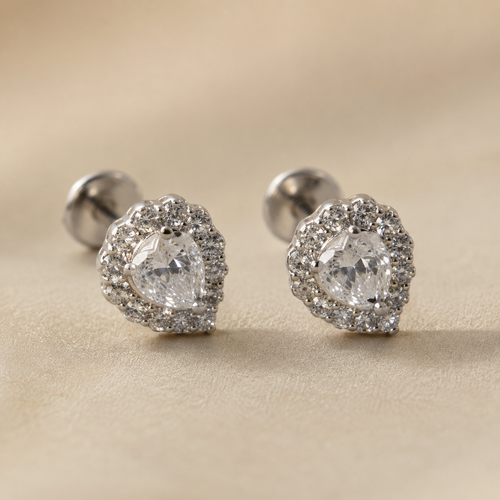 Dewdrop Halo Spark Stud Earring