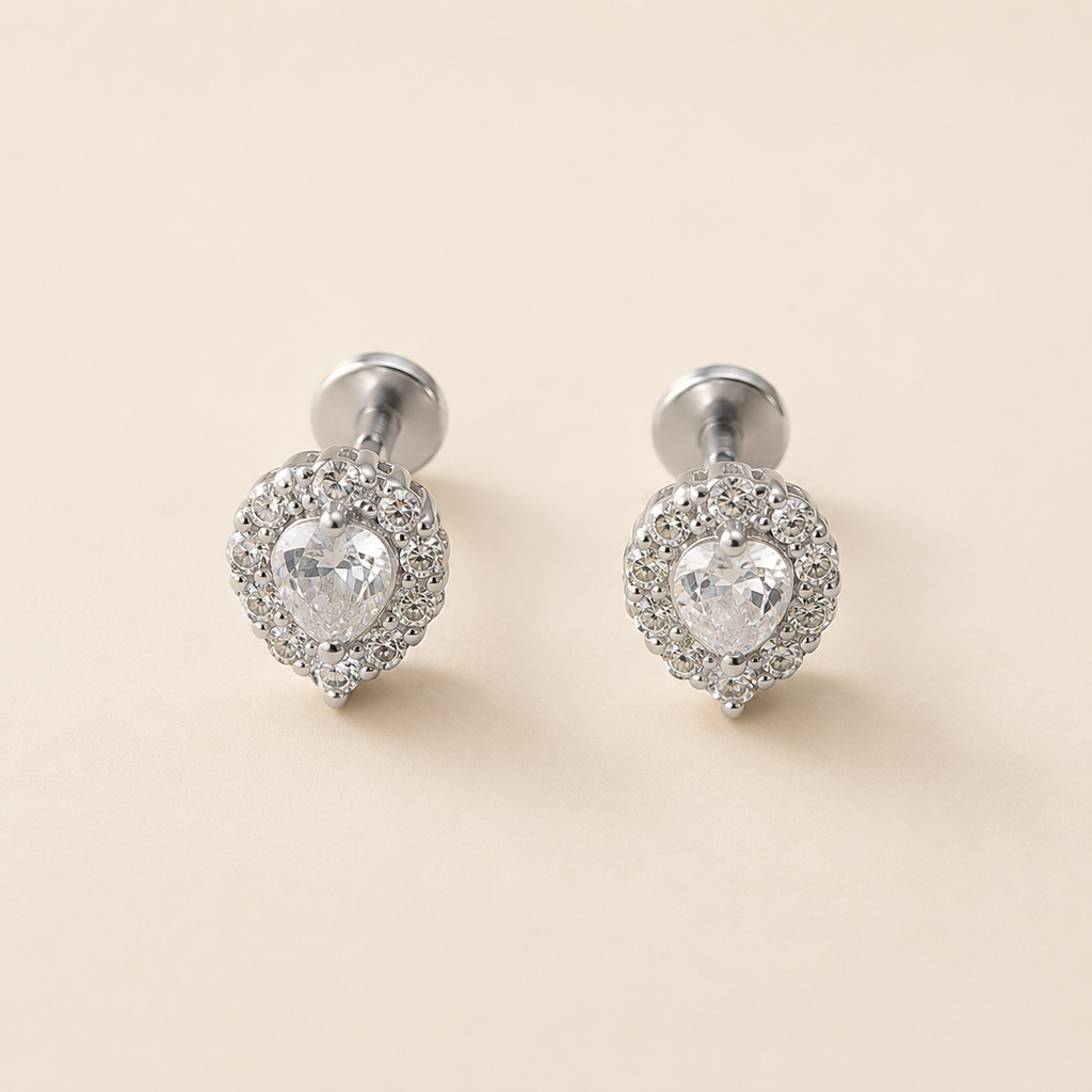 Dewdrop Halo Spark Stud Earring