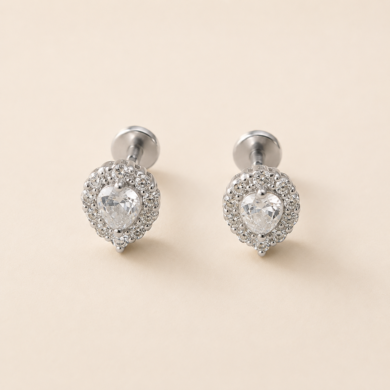 Dewdrop Halo Spark Stud Earring