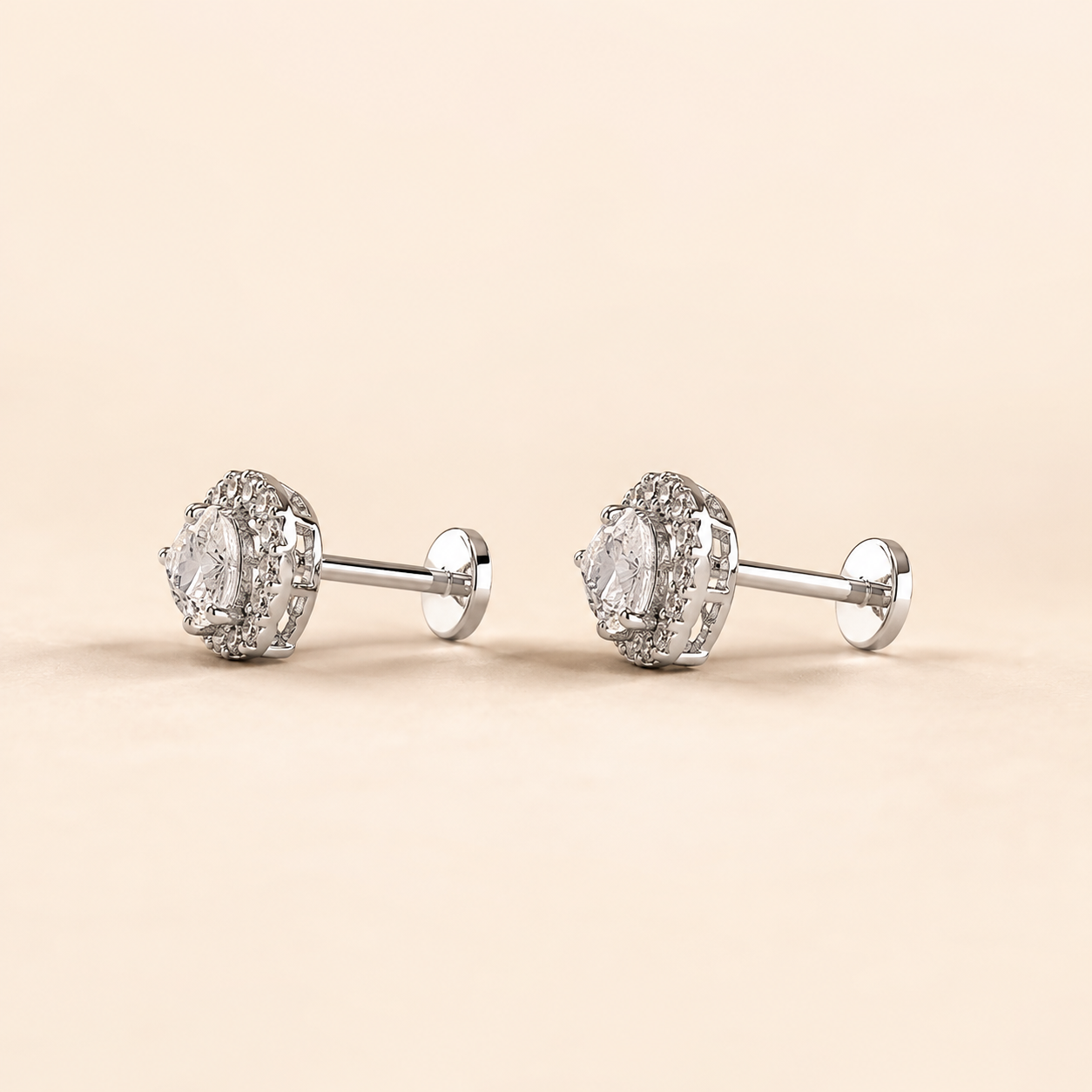 Dewdrop Halo Spark Stud Earring