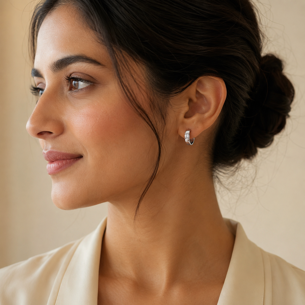 Facet Glow Hoop Earring