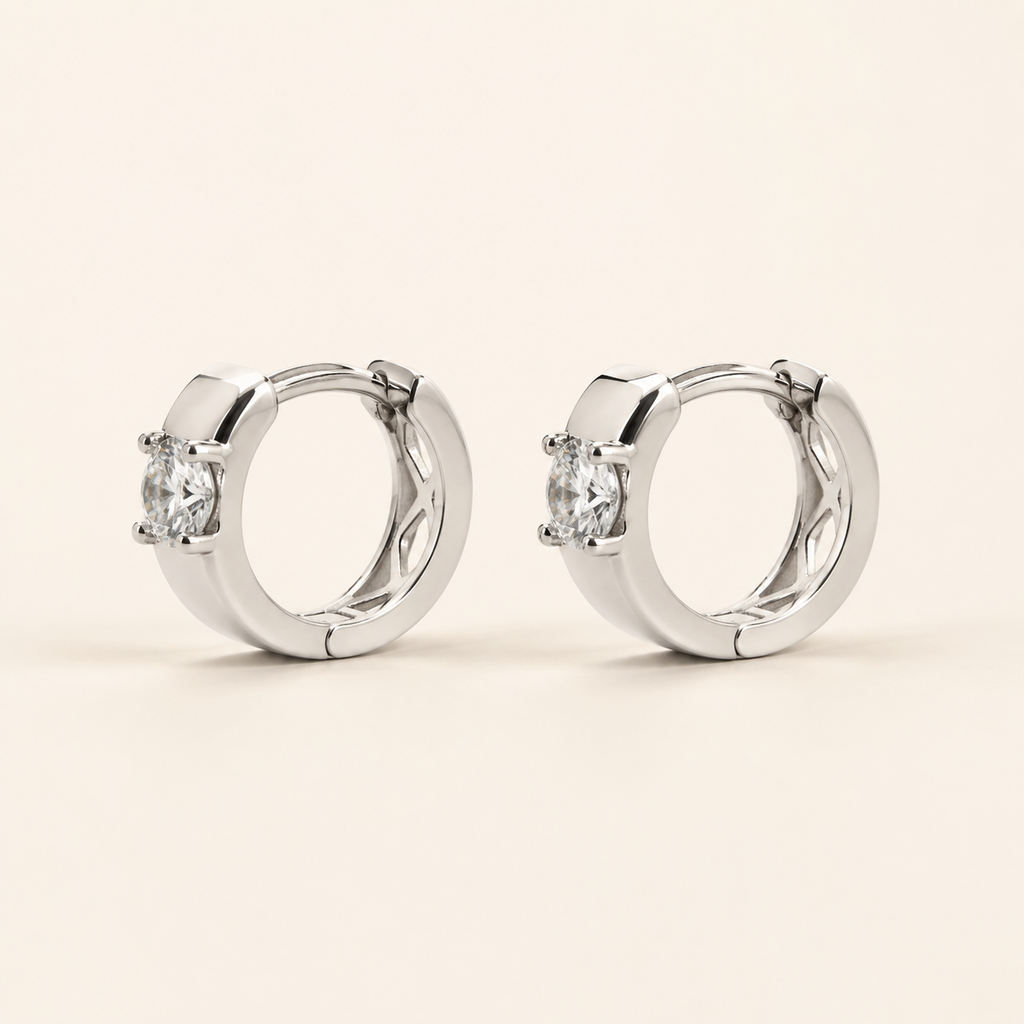 Facet Glow Hoop Earring