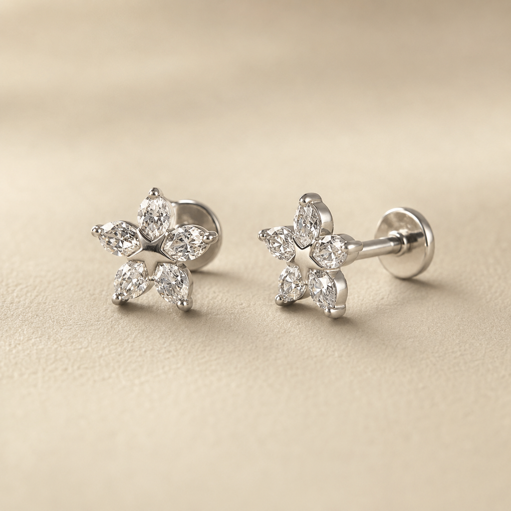 Petal Star Glow Stud Earring