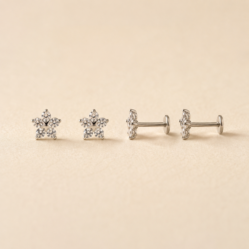 Petal Star Glow Stud Earring